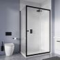Crosswater Clear 6 Shower Door Side Panel - 900mm Wide - Matt Black