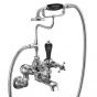 Burlington Claremont Wall Mounted Bath Shower Mixer Tap - Black - CL17 BLA