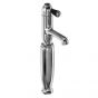 Burlington Chelsea Straight Tall Basin Mixer Tap without Waste and Black Lever - Chrome - CHE1 BLA