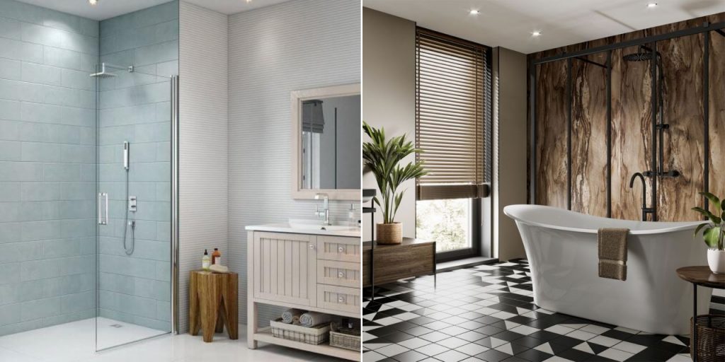 Splashpanel Premium PVC Fino Grey Matt Bathroom Wall Panels - Available In  2 Sizes
